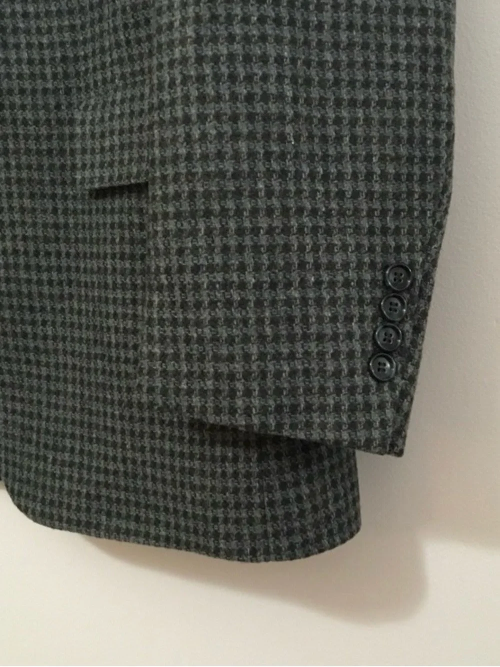 Men’s Vintage Wool Sports Coat Blazer, Pegues Place, Teel Black, 40R